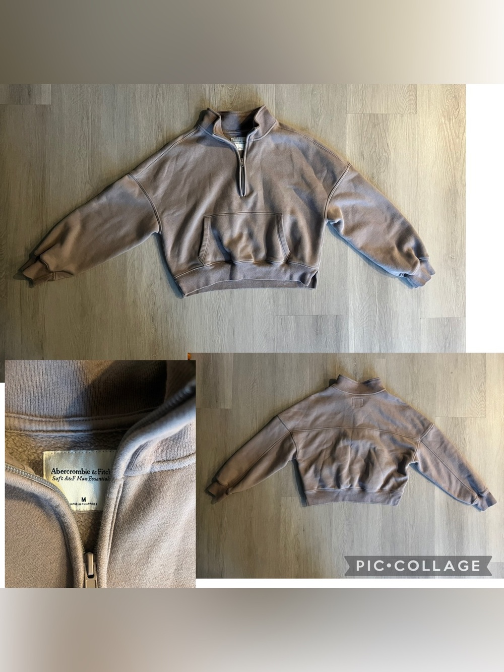 Abercrombie & Fitch soft essentials cropped mock neck pullover